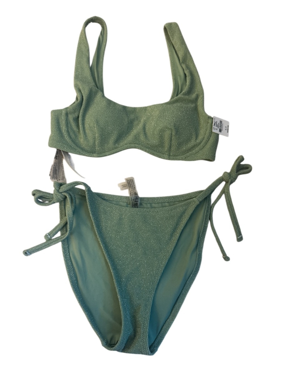 Victoria’s Secret Shimmery Sage Green Two-Piece Bikini - MISMATCH SEE DESC